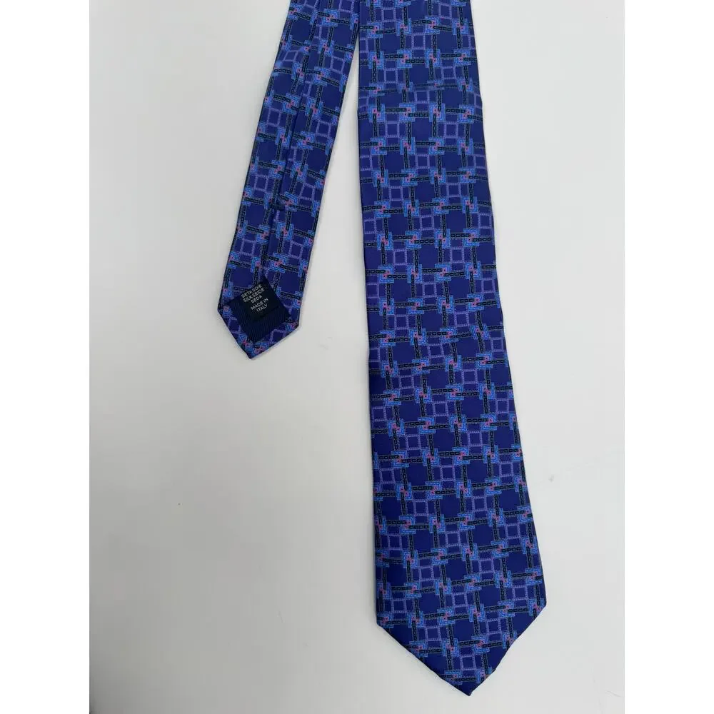 Ermenegildo Zegna NWOT Men's 100% Silk Patterned Tie Made in Italy